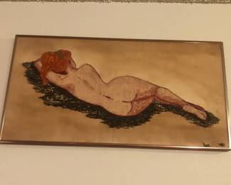 Vintage crewel artwork
