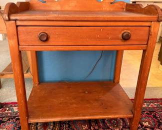 65 AntiquePineWashStand