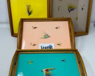 90 4FishingFlyServingorDisplayTrays