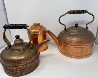 162 1898CopperKettleTeapotCopperRumidor