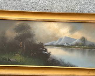 146 SereneLakeForestOriginalOilonCanvasBoard