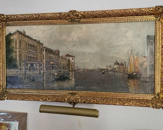 3 OriginalOilPaintingOfTheVenetianGrandCanalByFRolf