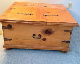 22 SquarePineStorageChestTable