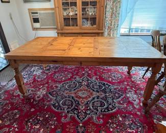 67 RusticPineLargeDiningOrWorkTable