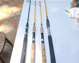 109 3CustomBambooFishingRodsBerkleyLightningRod