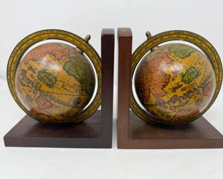 106 VintageGlobeBookends