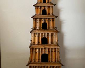 46 VintageBambooPagodaWithDrawer