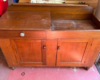 182 AntiqueDrySinkCabinet