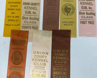 154 1960sAKCandUnionCountyKennelClubRibbons