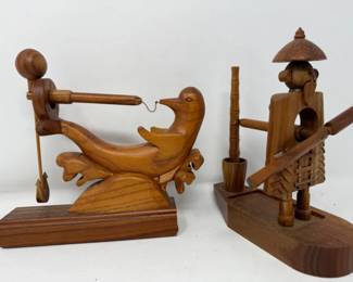 131 2FolkArtPerpetualMotionCarvings