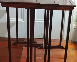 Mahogany nesting tables