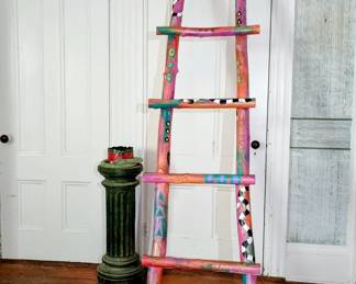 Painted kiva ladder