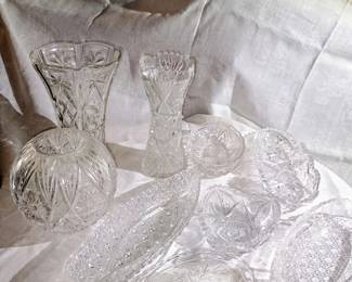 Cut crystal - many more pieces than shown