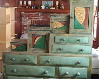 Custom-built dresser to contain an entire wardrobe