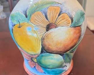 Floral Mexico Pottery Vase