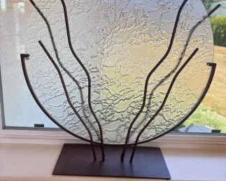 Glass And Metal Art Plate