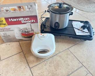 Hamilton Beach PrepStar Small Crockpot Griddle and More