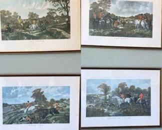 Herrings Fox Hunting Scenes Framed Art