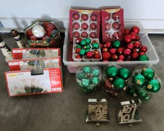 Glass Christmas Ornaments Stocking Hangers Lights and More