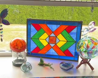 Stain Glass Art Glass Ball Art