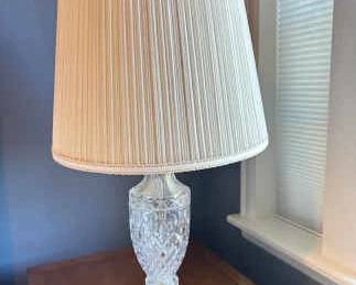Pair Of Cut Glass Base Lamps