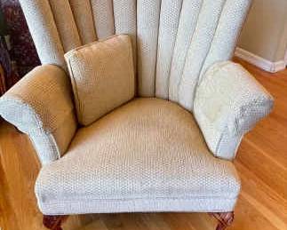 Curved Back Accent Chair