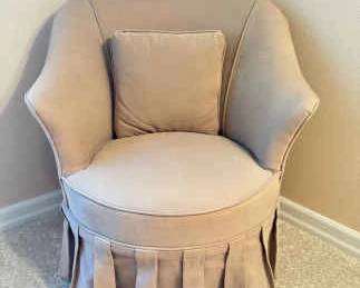 Skirted Barrel Vanity Chair