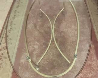 Glass Brass Table