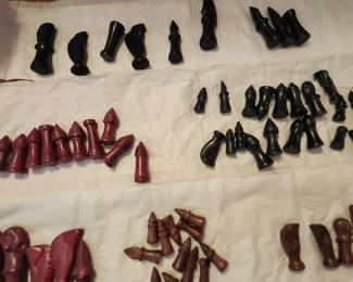 Carved Ston Chess Pieces