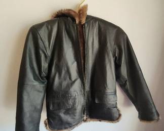 Leather Faux Fur Lined Jacket