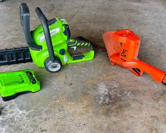 Greenworks Battery Powered Chain Saw Electric Trimer