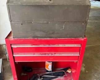 Kennedy Tool Box And Two Drawer Rolling Tool Box Plus Tools