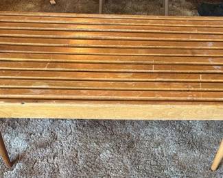 Slatted Wood Bench