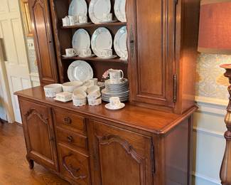 Walnut country French hutch