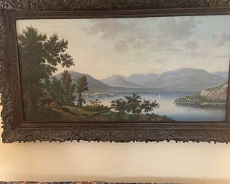 Mid to late 1800’s oil on canvas landscape by Snider