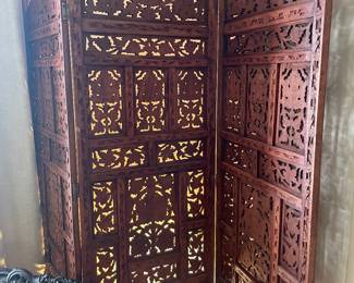 Asian teakwood screen 