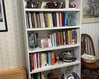 Nice selection of cookbooks and collectibles