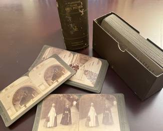 Stereo graphic viewing cards