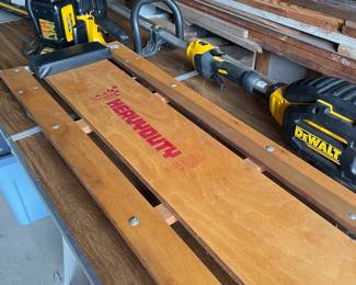 Dewalt weed eater and hedge trimmer and mechanic’s running board