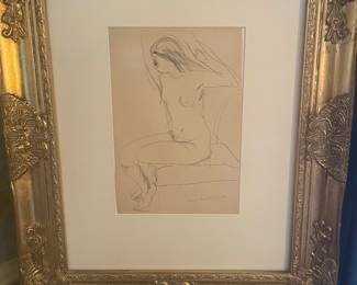 Anne Goldthwaite original drawing “#9”