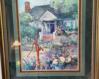  Rare to market South Alabama artist Jack DeLoney original watercolor “ Miracle at the Pump”