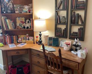 Mid Century Brandt Furniture Co oak sectional desk set