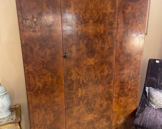 1920’s English burl armoire
