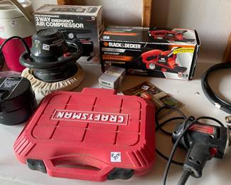 Craftsman air stapler , grinder, buffer and small air compressor