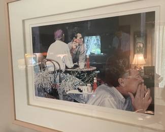 Dothan artist Jeanie Maddox “ News Cafe” art print 