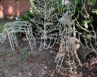 Outside of first barn also, Outdoor Christmas decorations