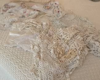 Vintage doilies and embroidery 