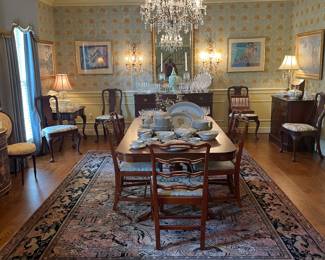 View of the stunning dining room 