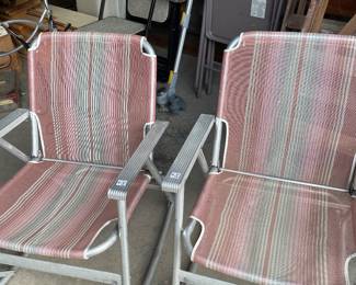 Vintage folding chairs and have lounge chairs to match