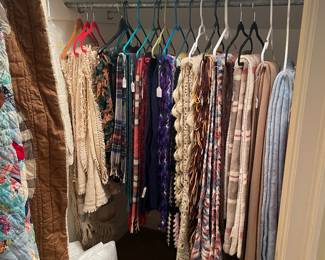 Nice selection of bedspreads, afghans, and blankets 